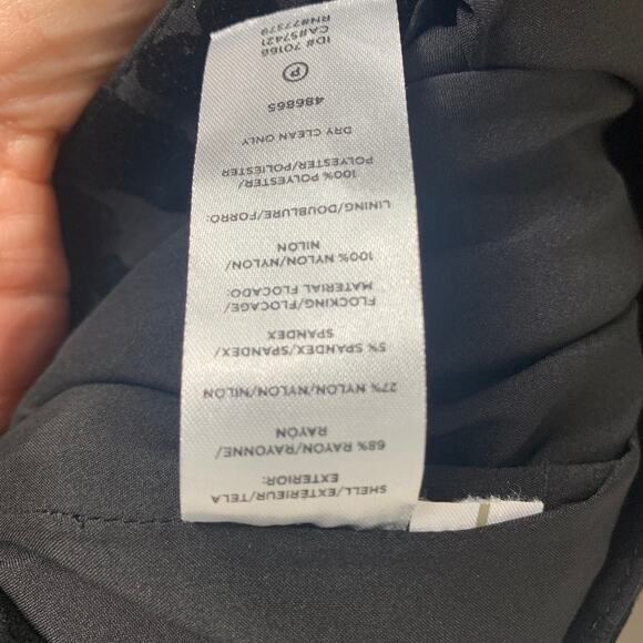 Ann Taylor Black on Black Leopard Cheetah Print Pencil Skirt Sz 10 - Picture 4 of 4